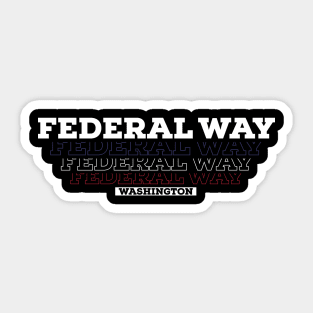 Federal Way Washington USA Vintage Sticker